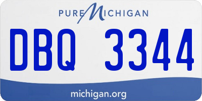 MI license plate DBQ3344