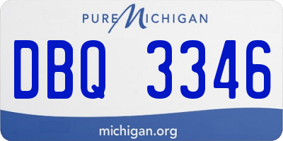 MI license plate DBQ3346
