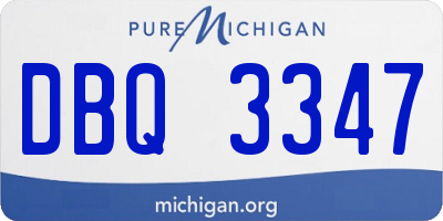 MI license plate DBQ3347