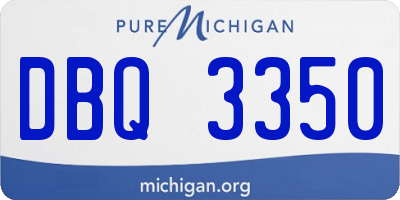 MI license plate DBQ3350