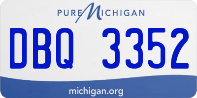 MI license plate DBQ3352