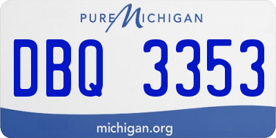 MI license plate DBQ3353