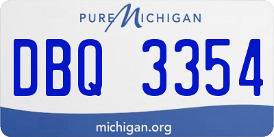MI license plate DBQ3354