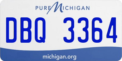 MI license plate DBQ3364