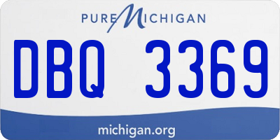 MI license plate DBQ3369