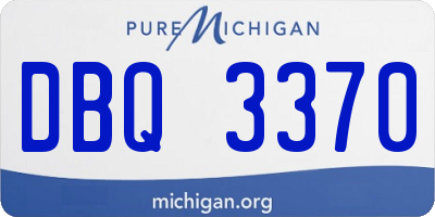 MI license plate DBQ3370