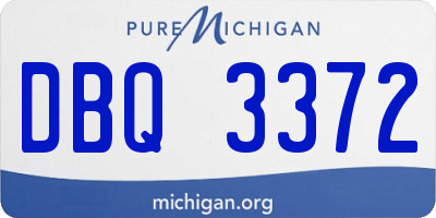 MI license plate DBQ3372