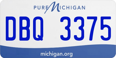 MI license plate DBQ3375