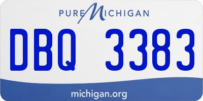 MI license plate DBQ3383