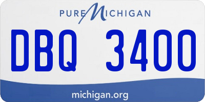 MI license plate DBQ3400