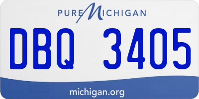 MI license plate DBQ3405