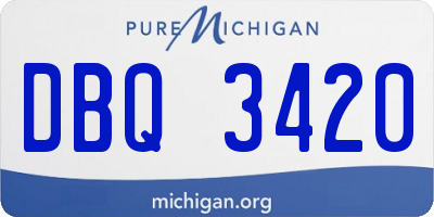 MI license plate DBQ3420