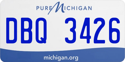 MI license plate DBQ3426