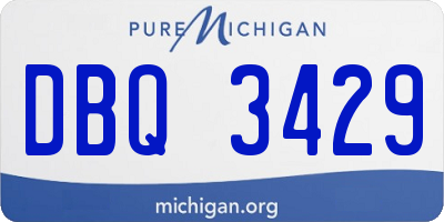 MI license plate DBQ3429