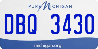 MI license plate DBQ3430