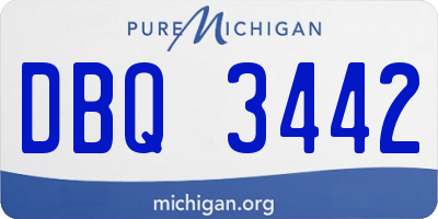 MI license plate DBQ3442
