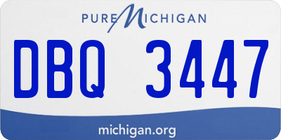 MI license plate DBQ3447
