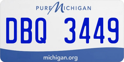 MI license plate DBQ3449