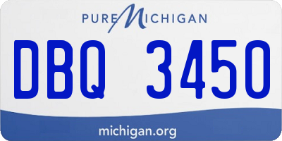 MI license plate DBQ3450