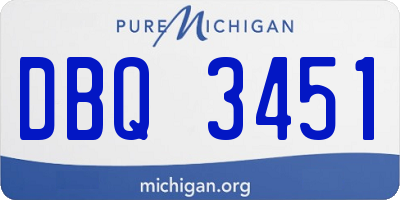 MI license plate DBQ3451