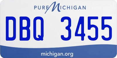 MI license plate DBQ3455
