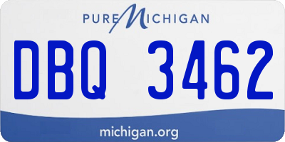 MI license plate DBQ3462
