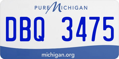 MI license plate DBQ3475
