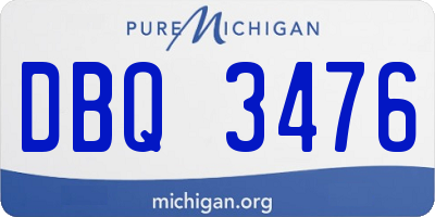 MI license plate DBQ3476