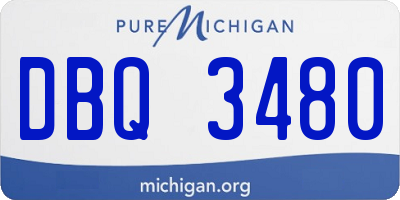 MI license plate DBQ3480