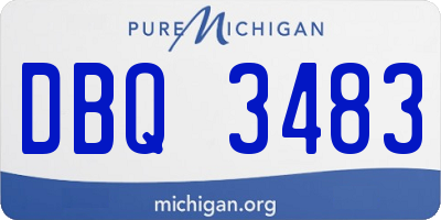 MI license plate DBQ3483