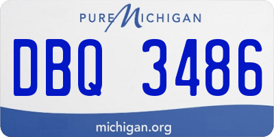 MI license plate DBQ3486