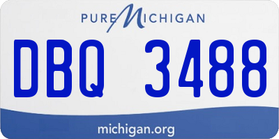 MI license plate DBQ3488