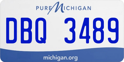 MI license plate DBQ3489