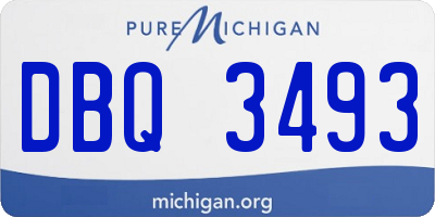 MI license plate DBQ3493