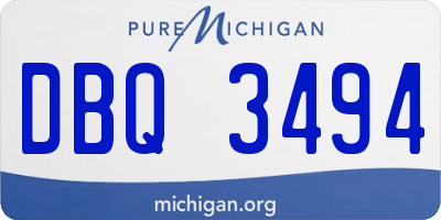 MI license plate DBQ3494