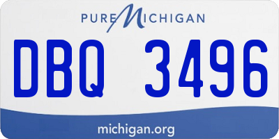 MI license plate DBQ3496
