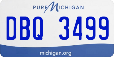 MI license plate DBQ3499