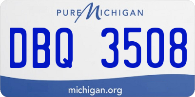 MI license plate DBQ3508