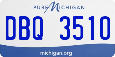 MI license plate DBQ3510