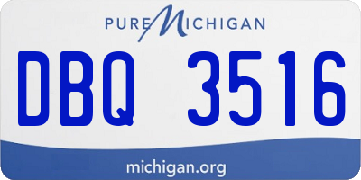 MI license plate DBQ3516