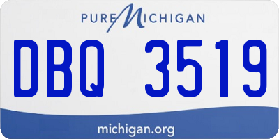 MI license plate DBQ3519