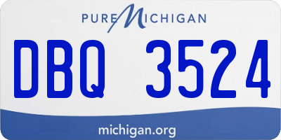 MI license plate DBQ3524