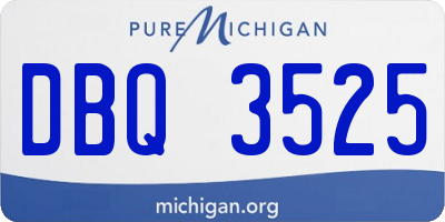 MI license plate DBQ3525