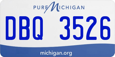 MI license plate DBQ3526