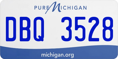MI license plate DBQ3528