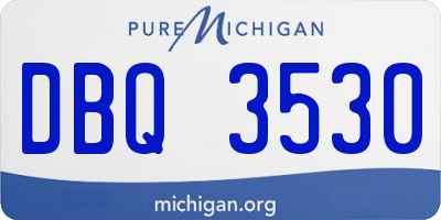 MI license plate DBQ3530