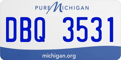 MI license plate DBQ3531