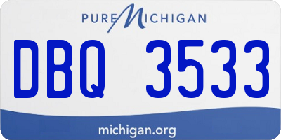 MI license plate DBQ3533