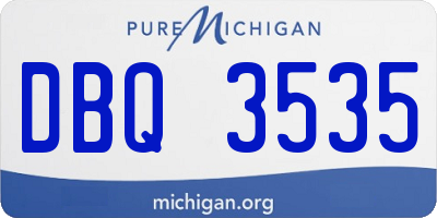 MI license plate DBQ3535