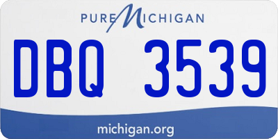 MI license plate DBQ3539